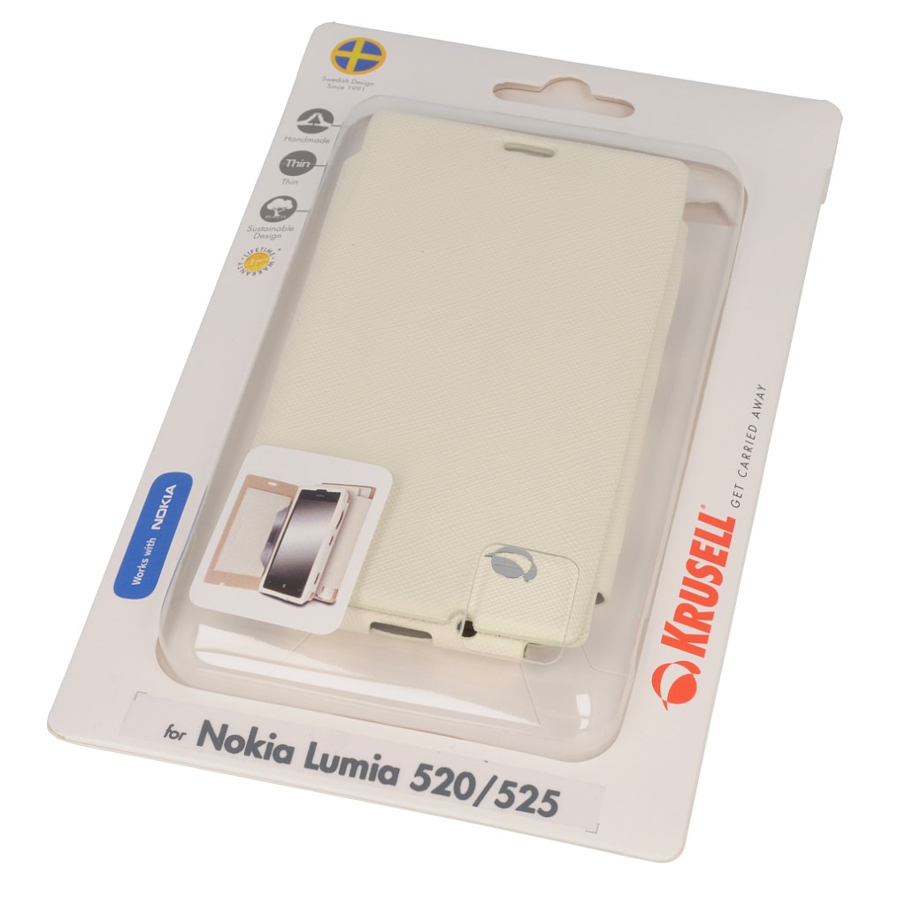 Pokrowiec etui KRUSELL FlipCover Malmo White NOKIA Lumia 520 / 8