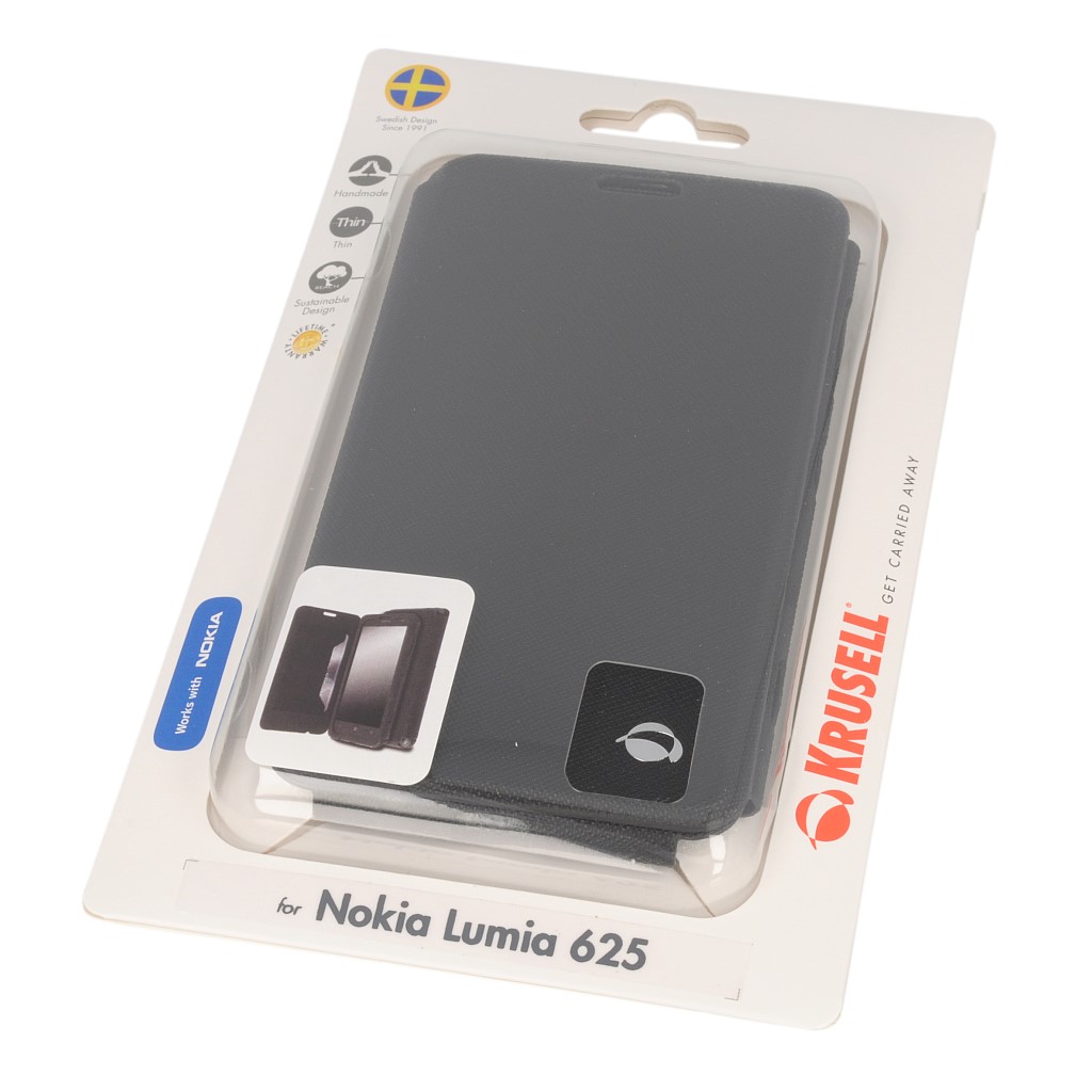 Pokrowiec etui KRUSELL FlipCover Malmo Black NOKIA Lumia 625 / 7