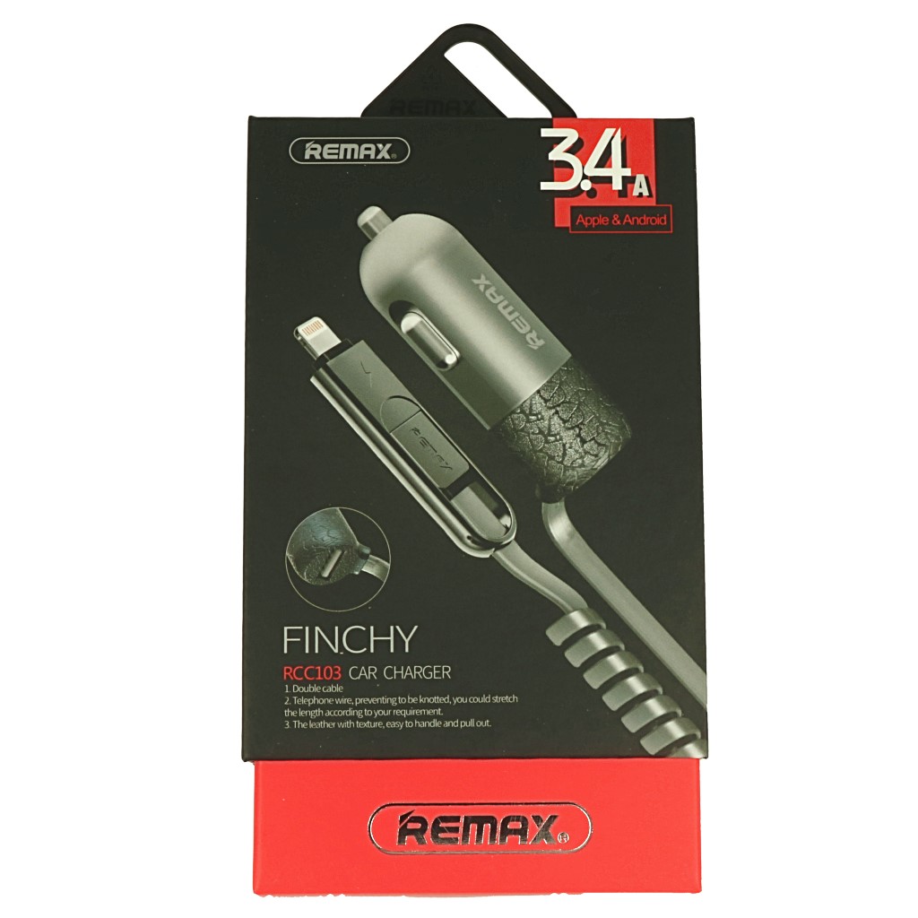 adowarka samochodowa Remax Finchy RCC-103 3,4A srebrna HTC U Play / 5