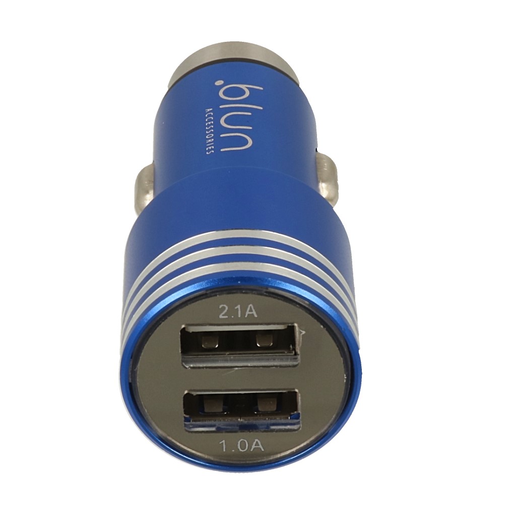 adowarka samochodowa QWE z podwjnym zczem USB 3,1A BLUN nabj niebieska MOTOROLA Moto G50 / 7