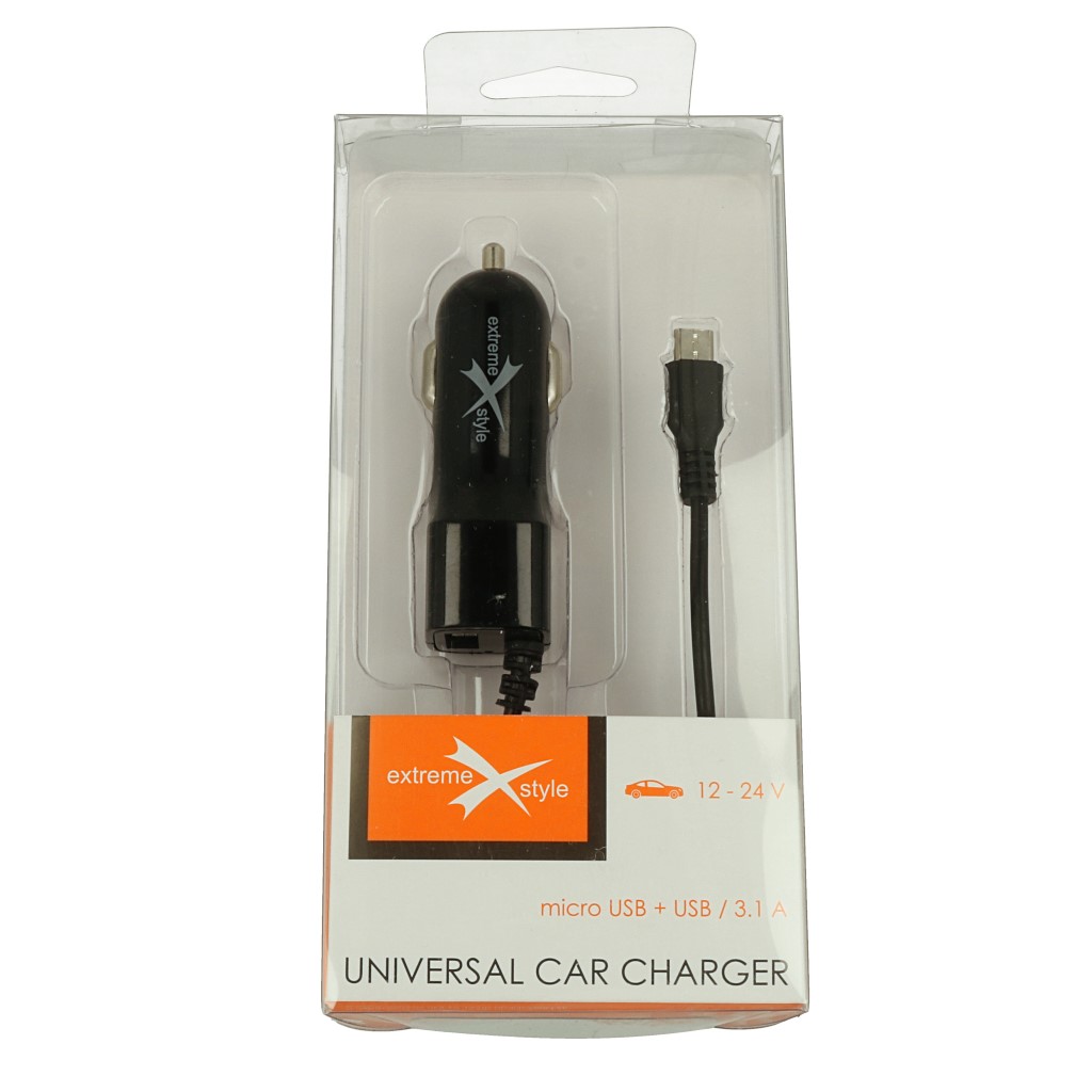 adowarka samochodowa eXtreme CC31MU microUSB + USB 3.1A CAT S40