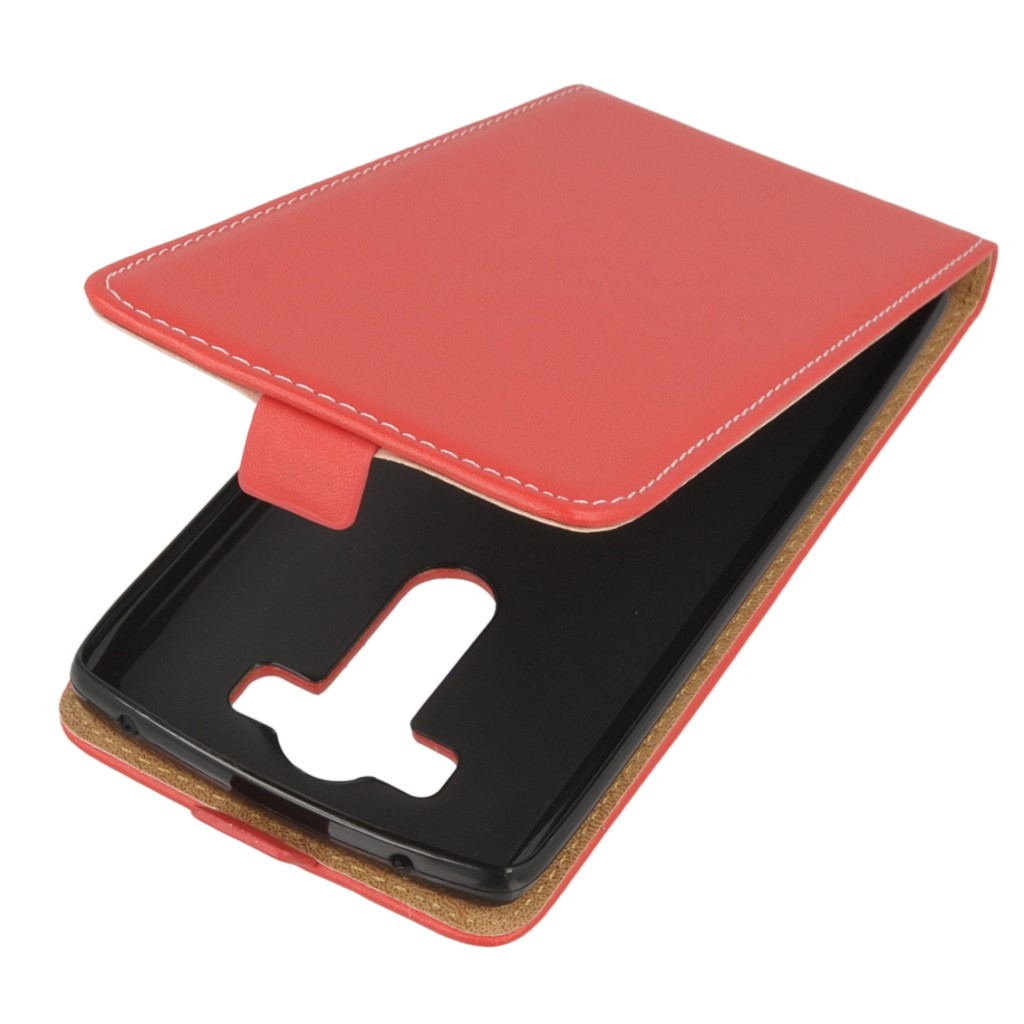 Pokrowiec z klapk na magnes Prestige Slim Flexi czerwony LG V10
