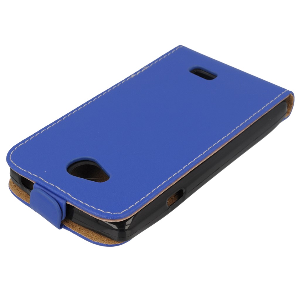 Pokrowiec z klapk na magnes Prestige Slim Flexi niebieski myPhone Pocket 2 / 4