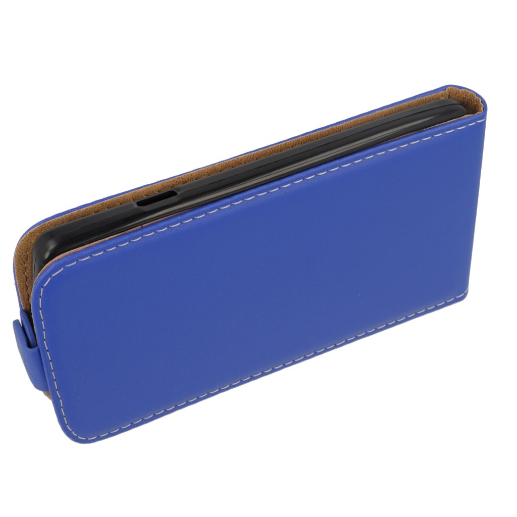 Pokrowiec z klapk na magnes Prestige Slim Flexi niebieski myPhone Pocket 2 / 7
