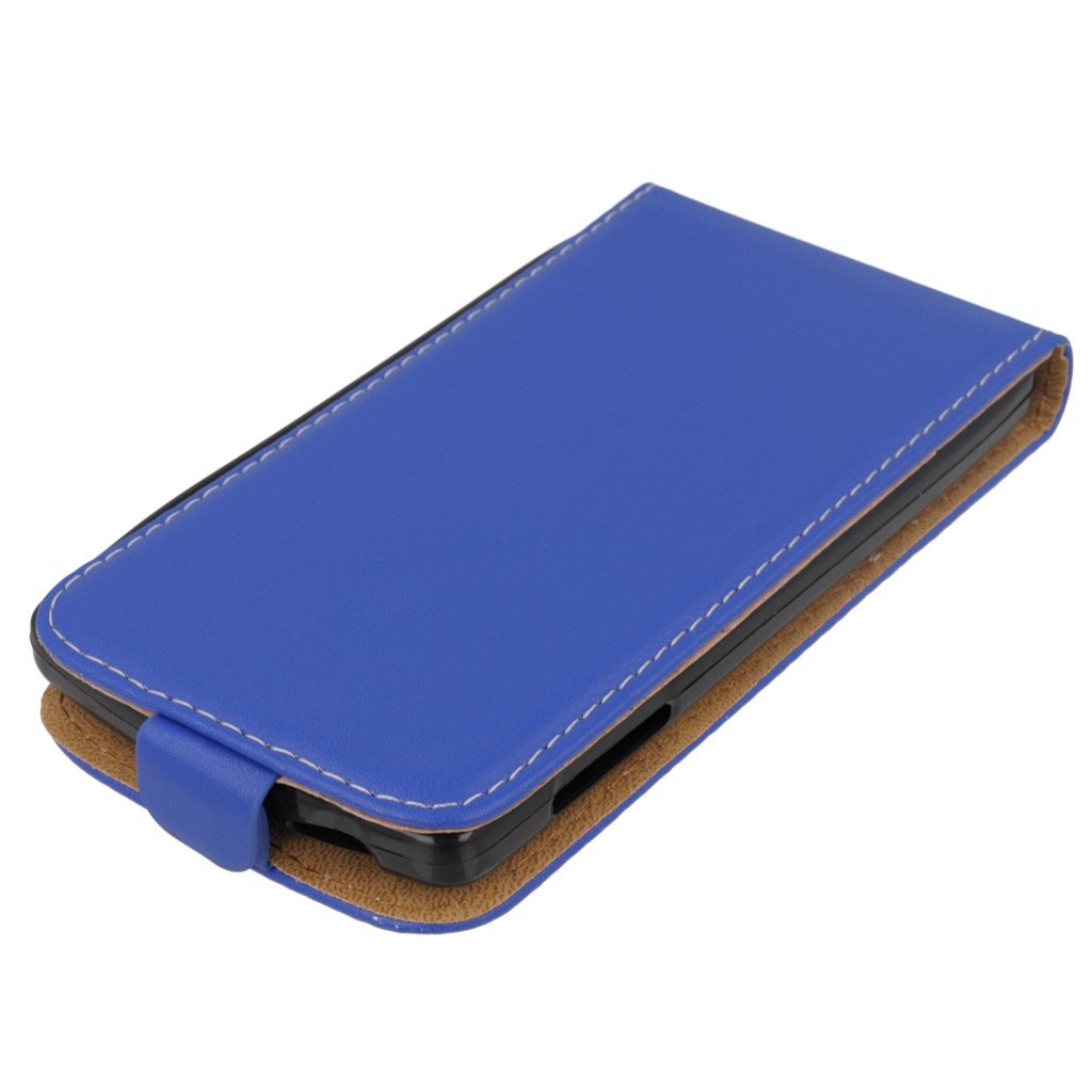 Pokrowiec z klapk na magnes Prestige Slim Flexi niebieski Lenovo K3 Note
