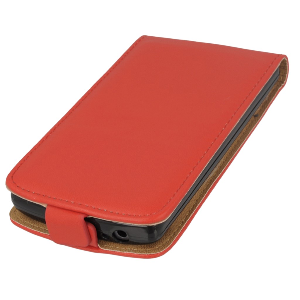 Pokrowiec z klapk na magnes Prestige Slim Flexi czerwony LG H340N Leon 4G LTE