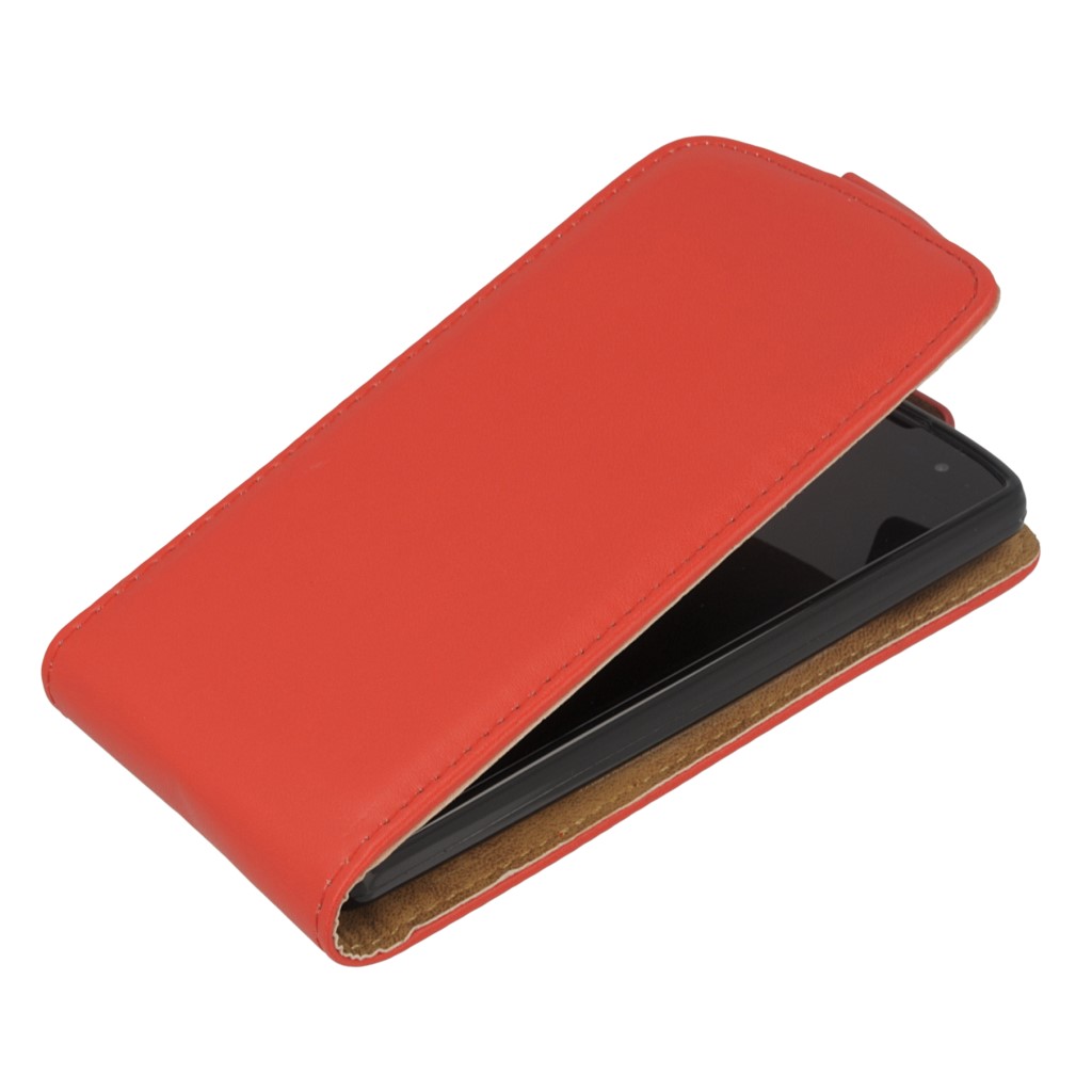 Pokrowiec z klapk na magnes Prestige Slim Flexi czerwony LG H340N Leon 4G LTE / 3