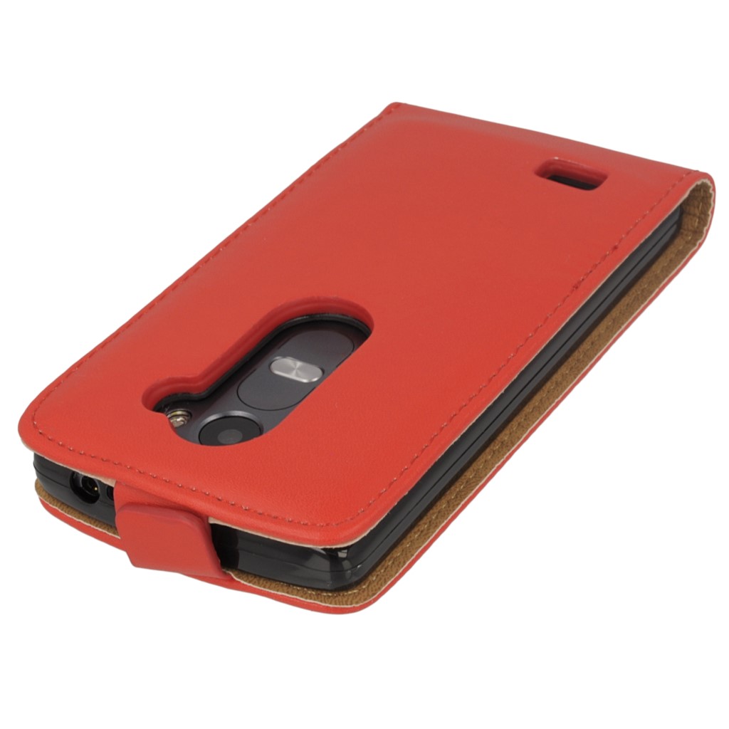 Pokrowiec z klapk na magnes Prestige Slim Flexi czerwony LG H340N Leon 4G LTE / 4