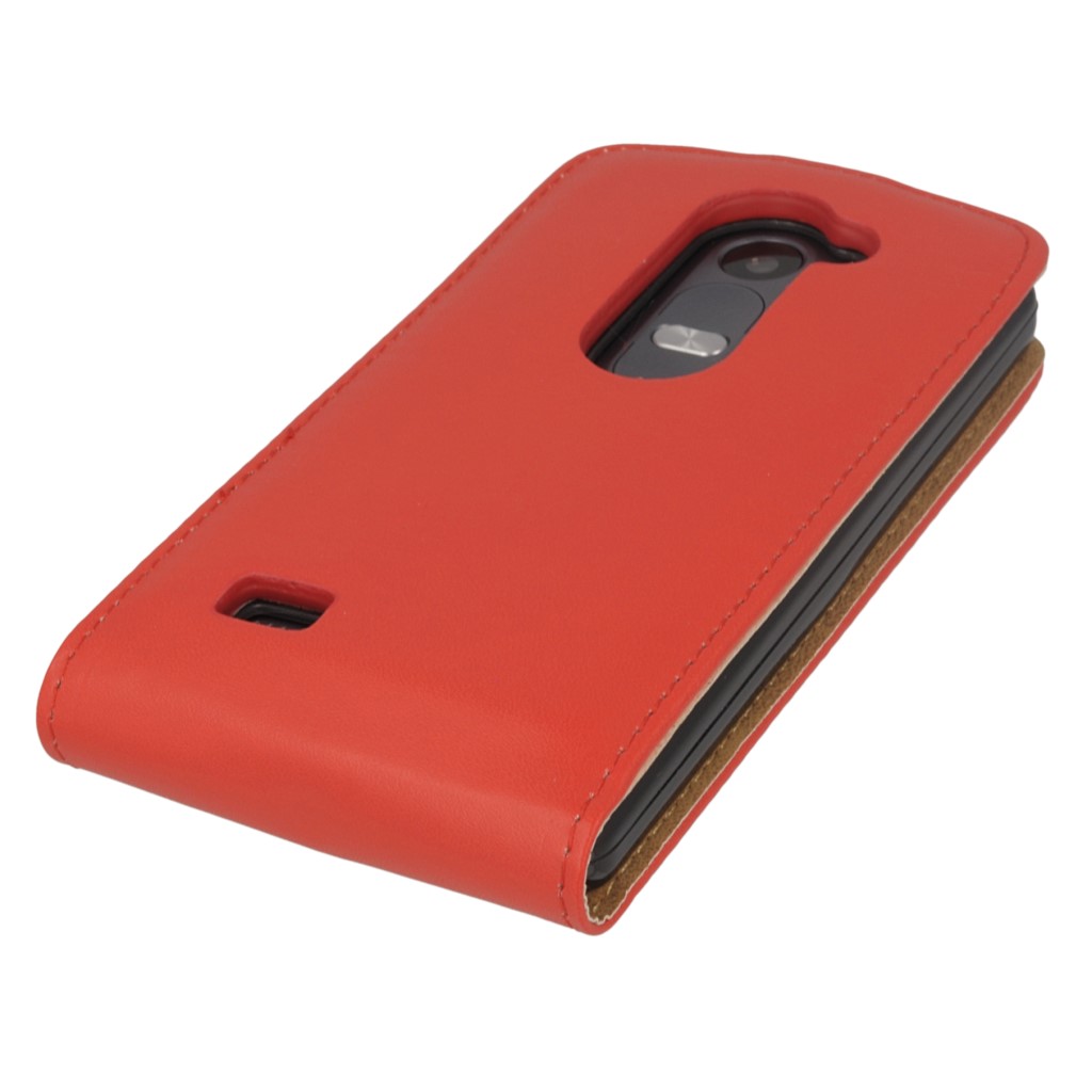 Pokrowiec z klapk na magnes Prestige Slim Flexi czerwony LG H340N Leon 4G LTE / 5