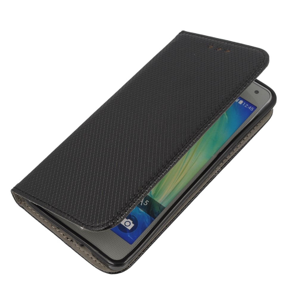 Pokrowiec etui z klapk Magnet Book czarne SAMSUNG Galaxy A5