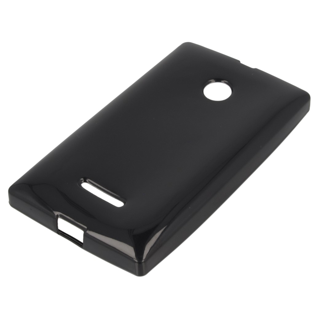 Pokrowiec silikonowe etui BACK CASE czarne Microsoft Lumia 435 Dual SIM / 5