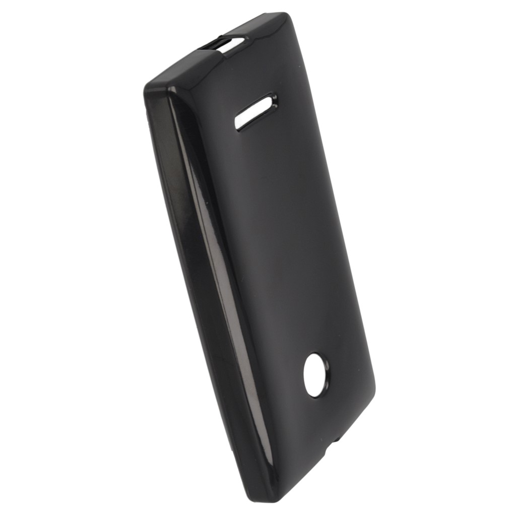 Pokrowiec silikonowe etui BACK CASE czarne Microsoft Lumia 435 Dual SIM / 11