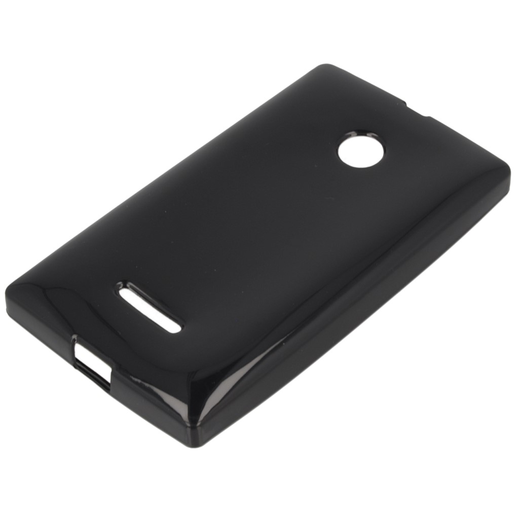 Pokrowiec silikonowe etui BACK CASE czarne Microsoft Lumia 435