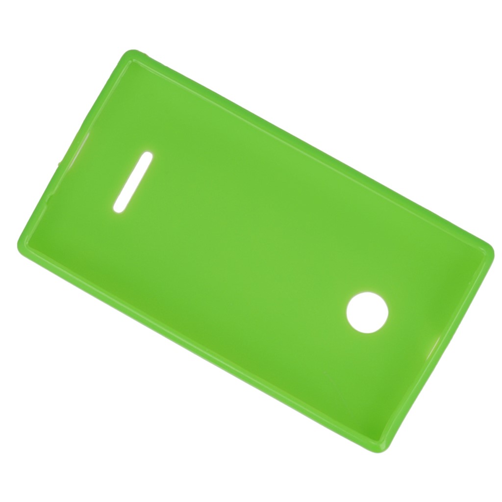 Pokrowiec silikonowe etui BACK CASE zielone Microsoft Lumia 435 Dual SIM / 4