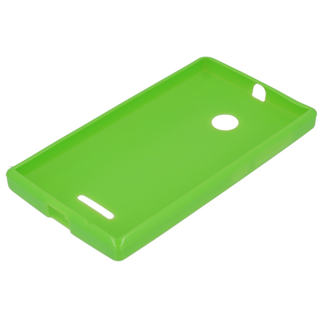Pokrowiec silikonowe etui BACK CASE zielone Microsoft Lumia 435 Dual SIM / 6