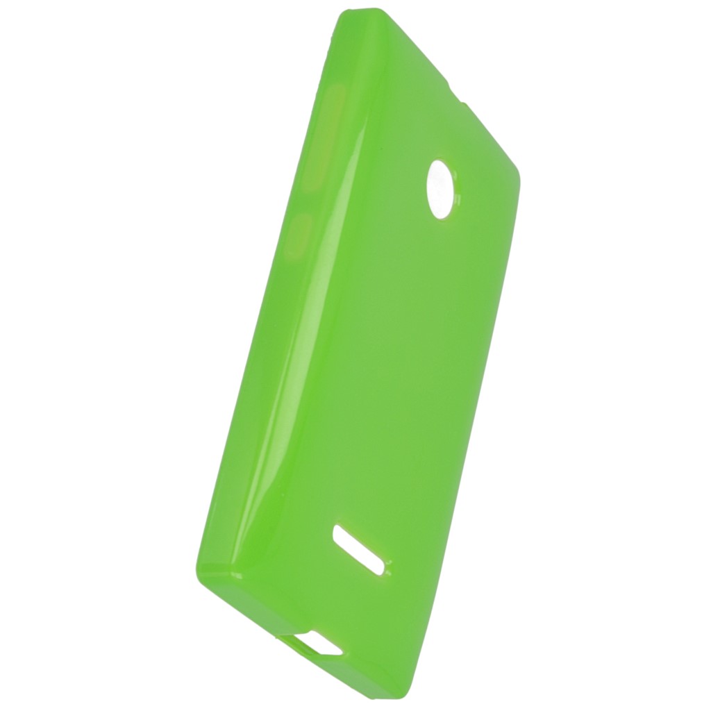 Pokrowiec silikonowe etui BACK CASE zielone Microsoft Lumia 435 Dual SIM / 11