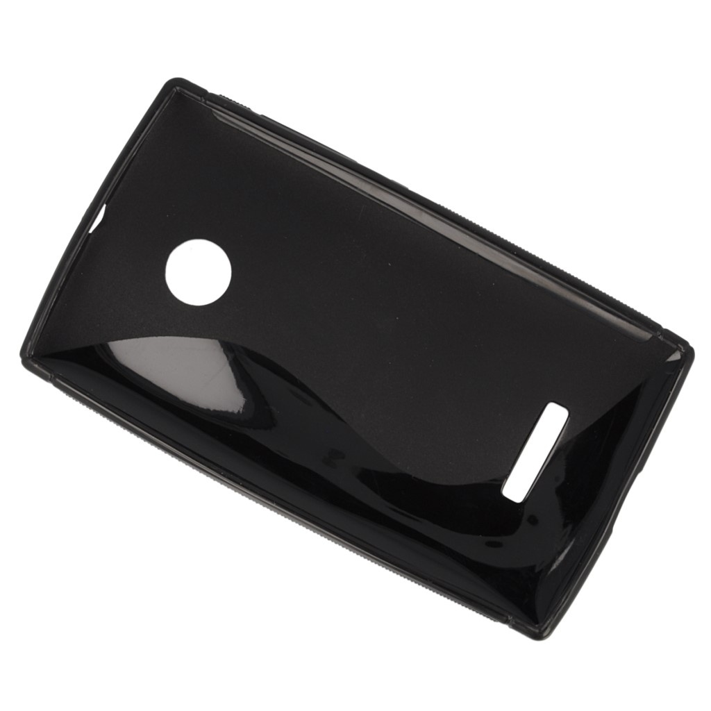 Pokrowiec etui silikonowe S-CASE czarne Microsoft Lumia 435 Dual SIM / 4