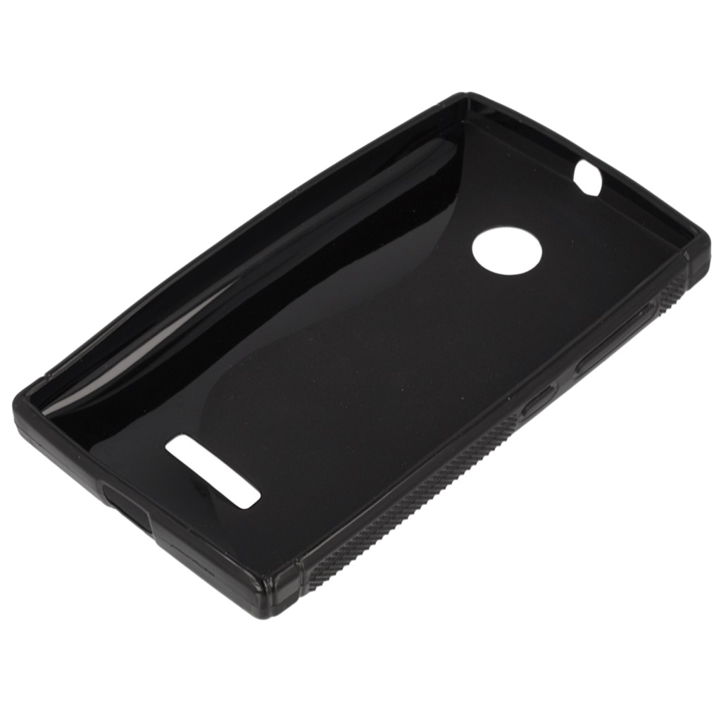 Pokrowiec etui silikonowe S-CASE czarne Microsoft Lumia 435 Dual SIM / 6