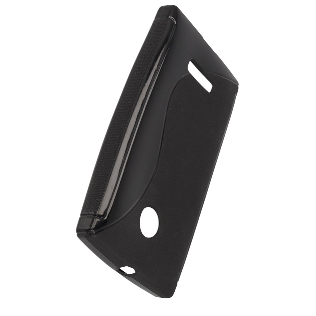 Pokrowiec etui silikonowe S-CASE czarne Microsoft Lumia 435 Dual SIM / 9