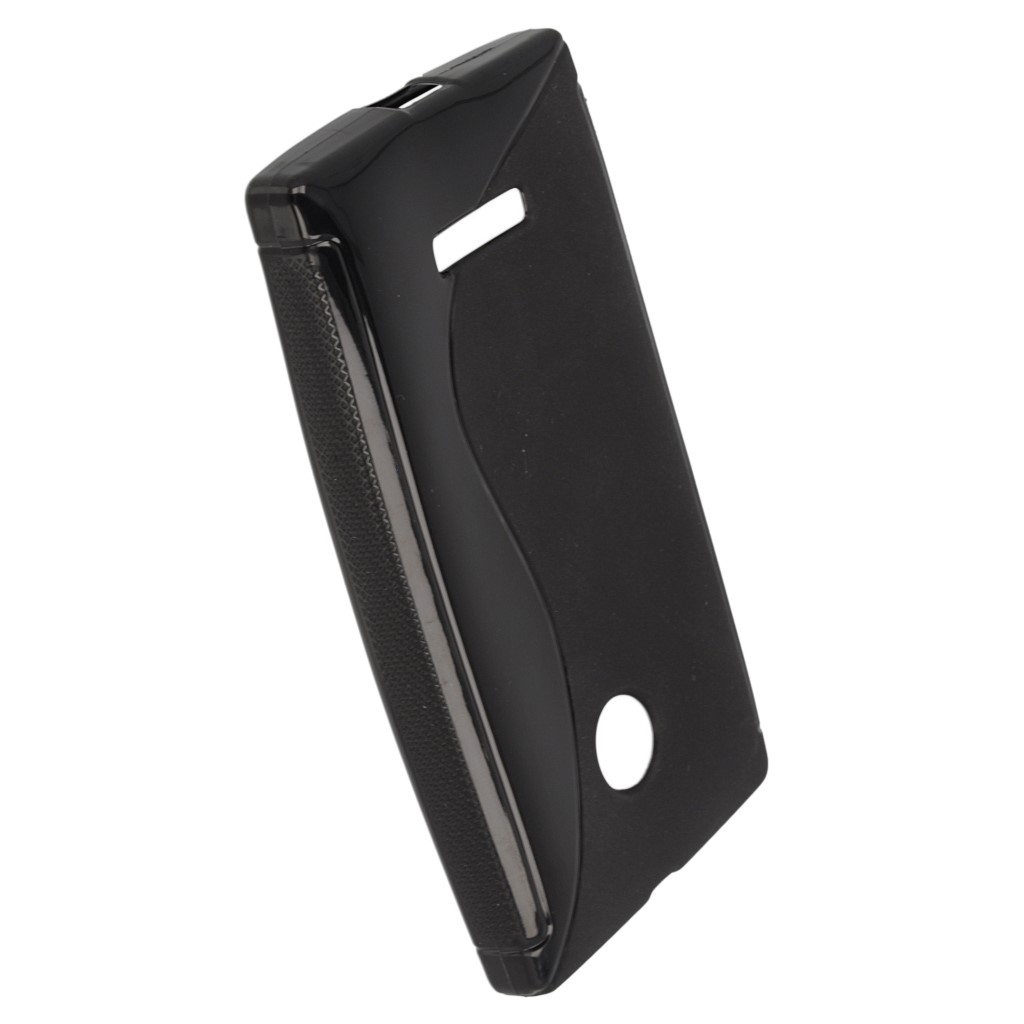 Pokrowiec etui silikonowe S-CASE czarne Microsoft Lumia 435 / 11