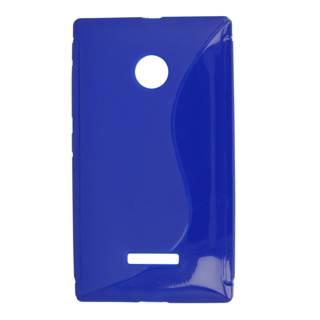 Pokrowiec etui silikonowe S-CASE niebieskie Microsoft Lumia 435 / 3