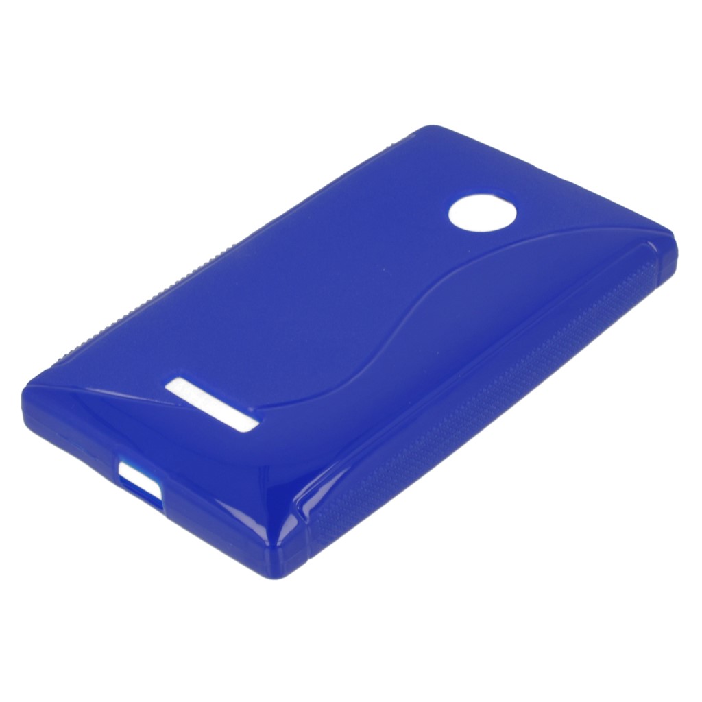 Pokrowiec etui silikonowe S-CASE niebieskie Microsoft Lumia 435 / 5