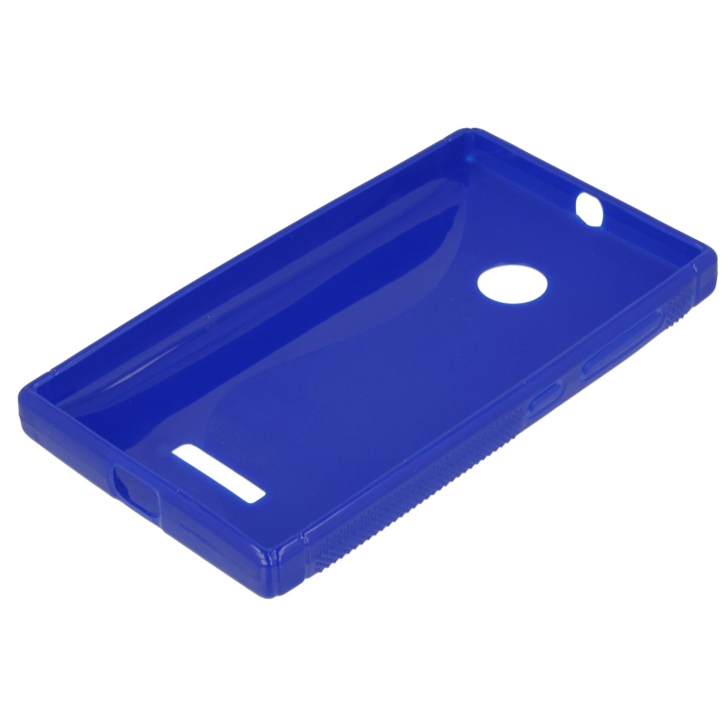 Pokrowiec etui silikonowe S-CASE niebieskie Microsoft Lumia 435 / 6
