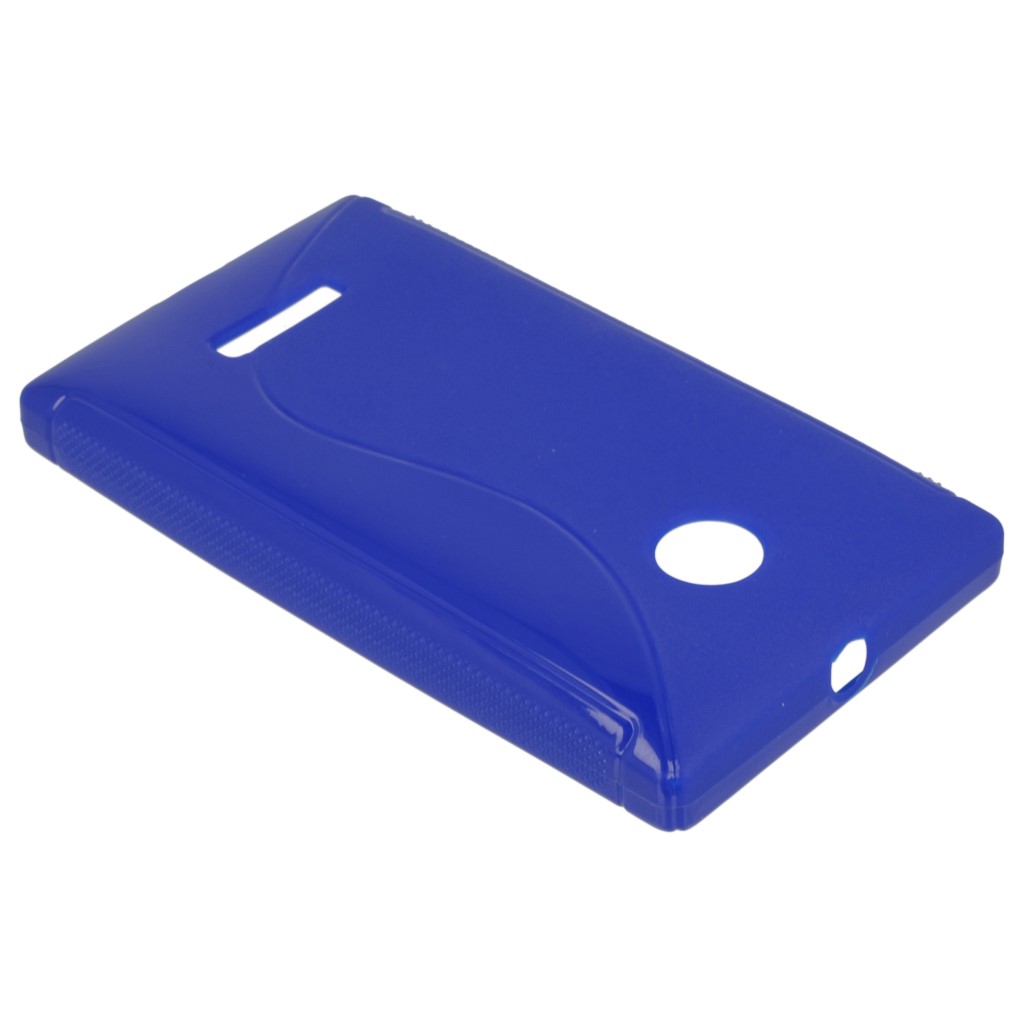 Pokrowiec etui silikonowe S-CASE niebieskie Microsoft Lumia 435 / 7