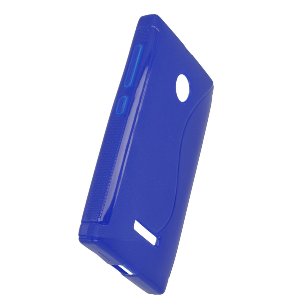 Pokrowiec etui silikonowe S-CASE niebieskie Microsoft Lumia 435 / 11
