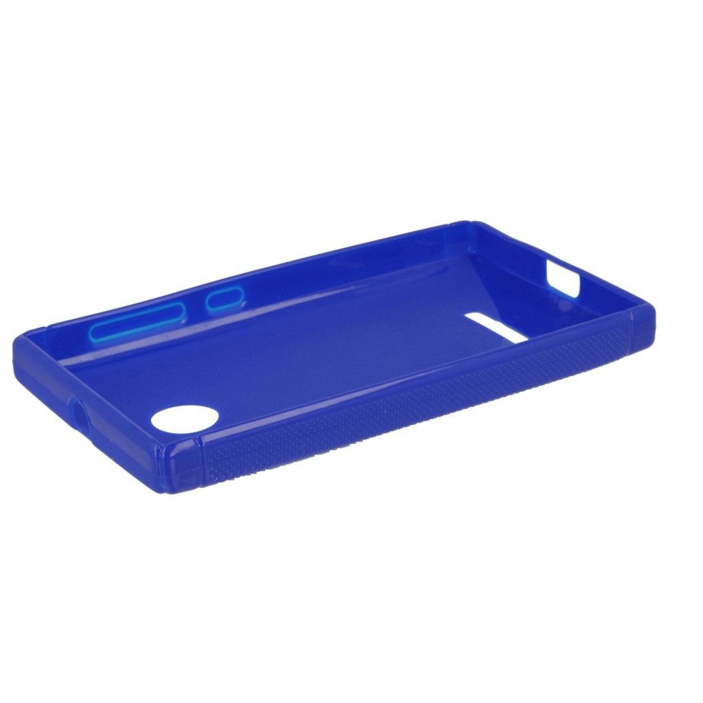 Pokrowiec etui silikonowe S-CASE niebieskie Microsoft Lumia 435 / 12