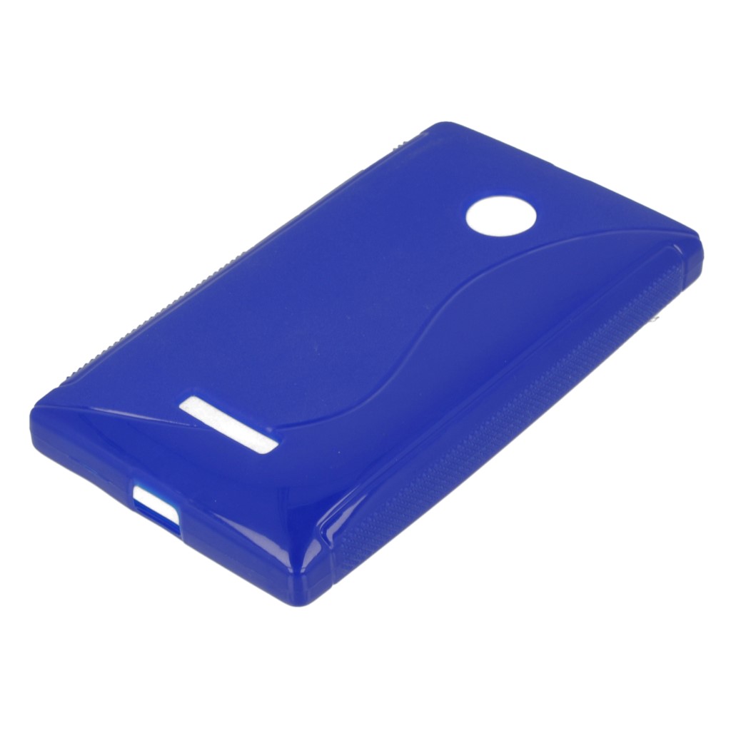 Pokrowiec etui silikonowe S-CASE niebieskie Microsoft Lumia 435 Dual SIM
