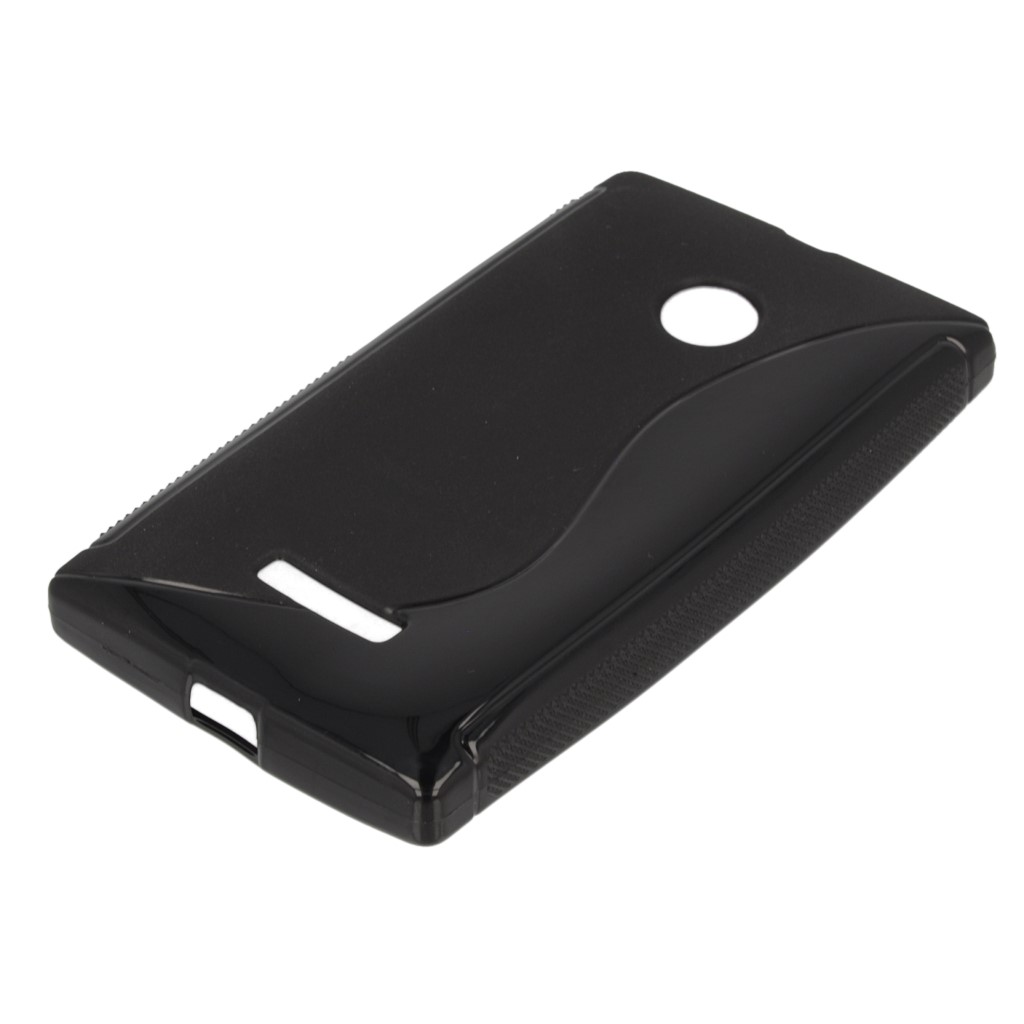 Pokrowiec etui silikonowe S-CASE czarne Microsoft Lumia 435 Dual SIM