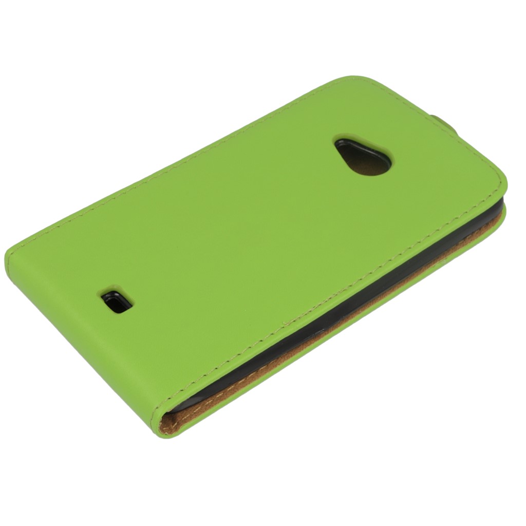 Pokrowiec z klapk na magnes Prestige Slim Flexi zielony Microsoft Lumia 640 XL Dual SIM / 3