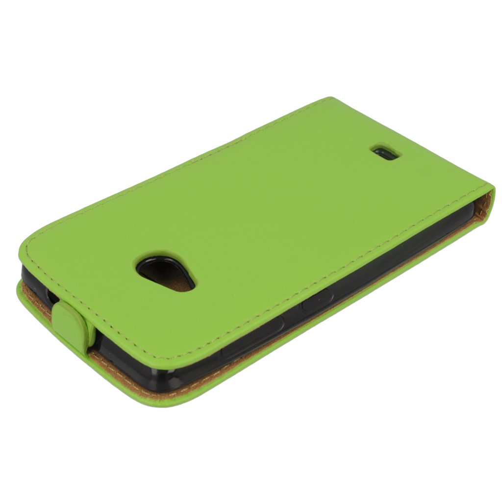 Pokrowiec z klapk na magnes Prestige Slim Flexi zielony Microsoft Lumia 640 Dual SIM / 4