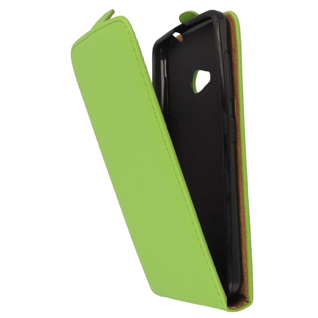 Pokrowiec z klapk na magnes Prestige Slim Flexi zielony Microsoft Lumia 640 Dual SIM / 6