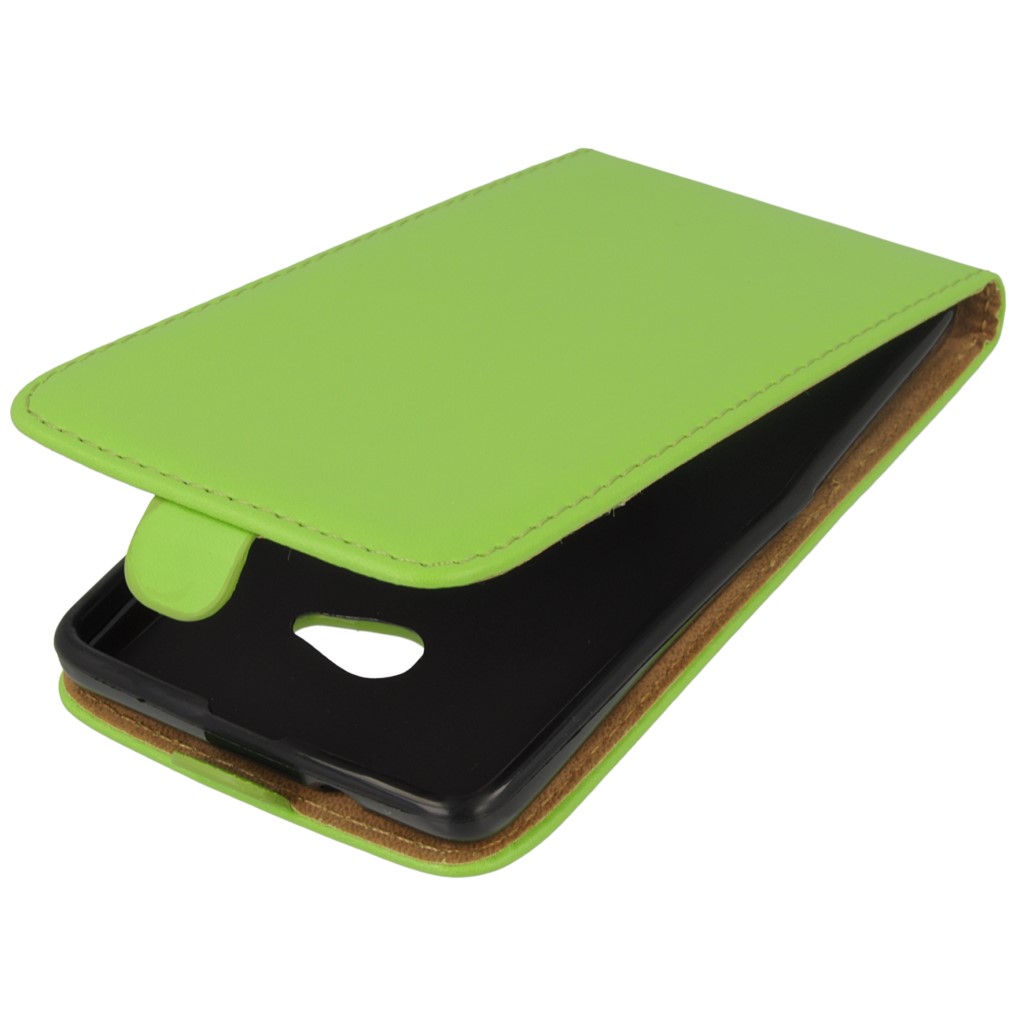 Pokrowiec z klapk na magnes Prestige Slim Flexi zielony Microsoft Lumia 640 XL Dual SIM