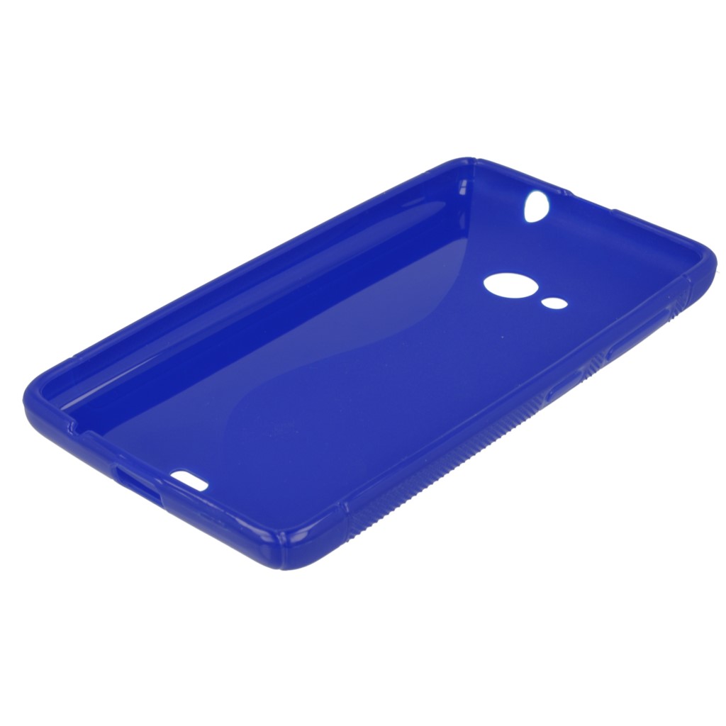 Pokrowiec etui silikonowe S-CASE niebieskie Microsoft Lumia 535 / 8