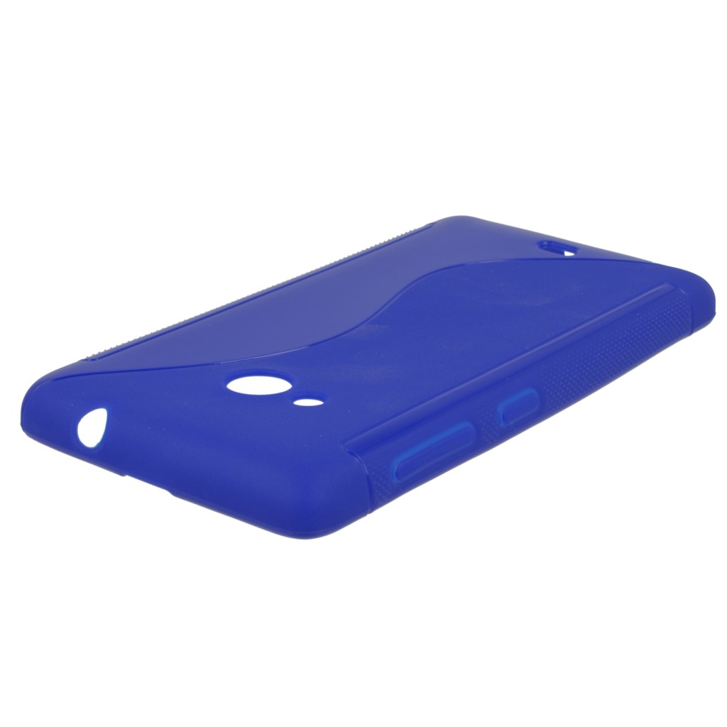 Pokrowiec etui silikonowe S-CASE niebieskie Microsoft Lumia 535 / 2
