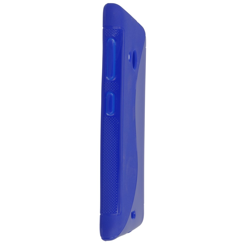 Pokrowiec etui silikonowe S-CASE niebieskie Microsoft Lumia 535 / 5