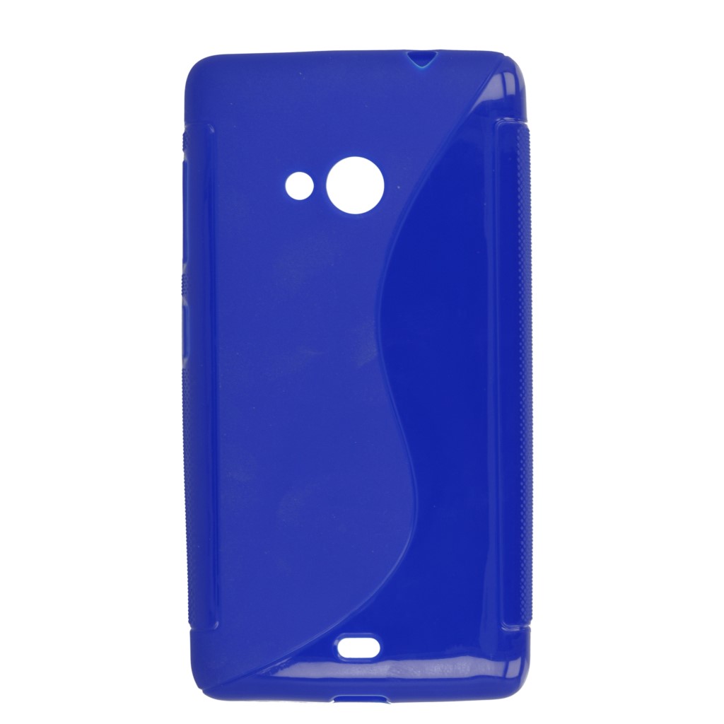 Pokrowiec etui silikonowe S-CASE niebieskie Microsoft Lumia 535 / 6