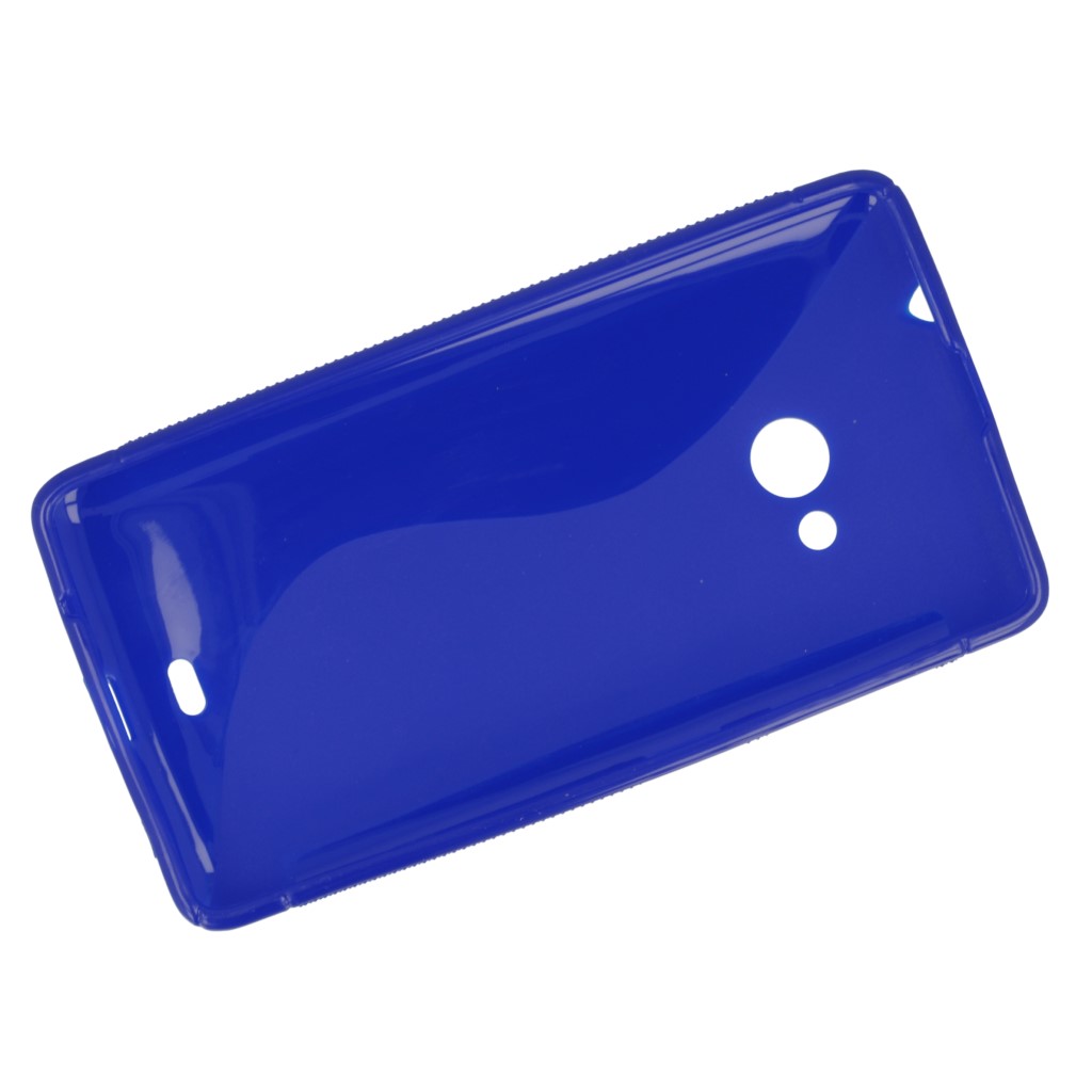 Pokrowiec etui silikonowe S-CASE niebieskie Microsoft Lumia 535 / 9