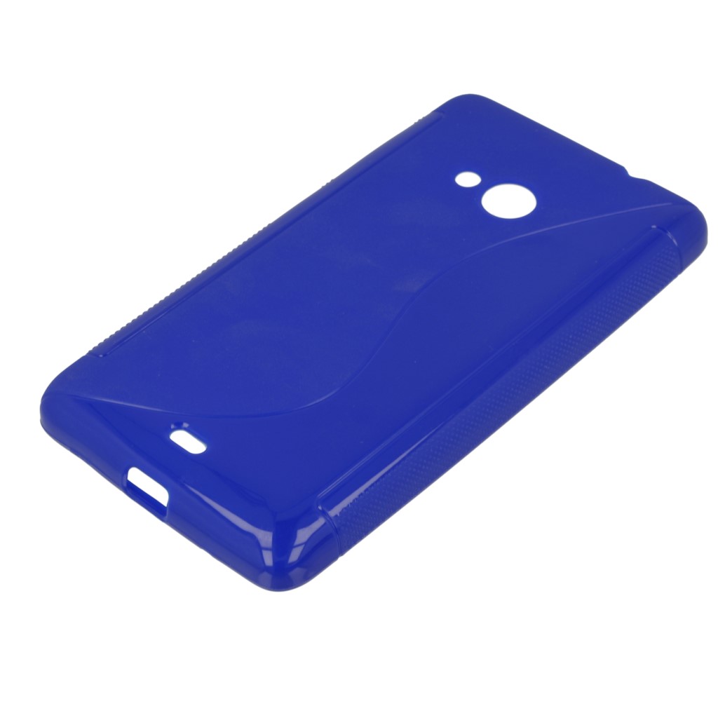 Pokrowiec etui silikonowe S-CASE niebieskie Microsoft Lumia 535