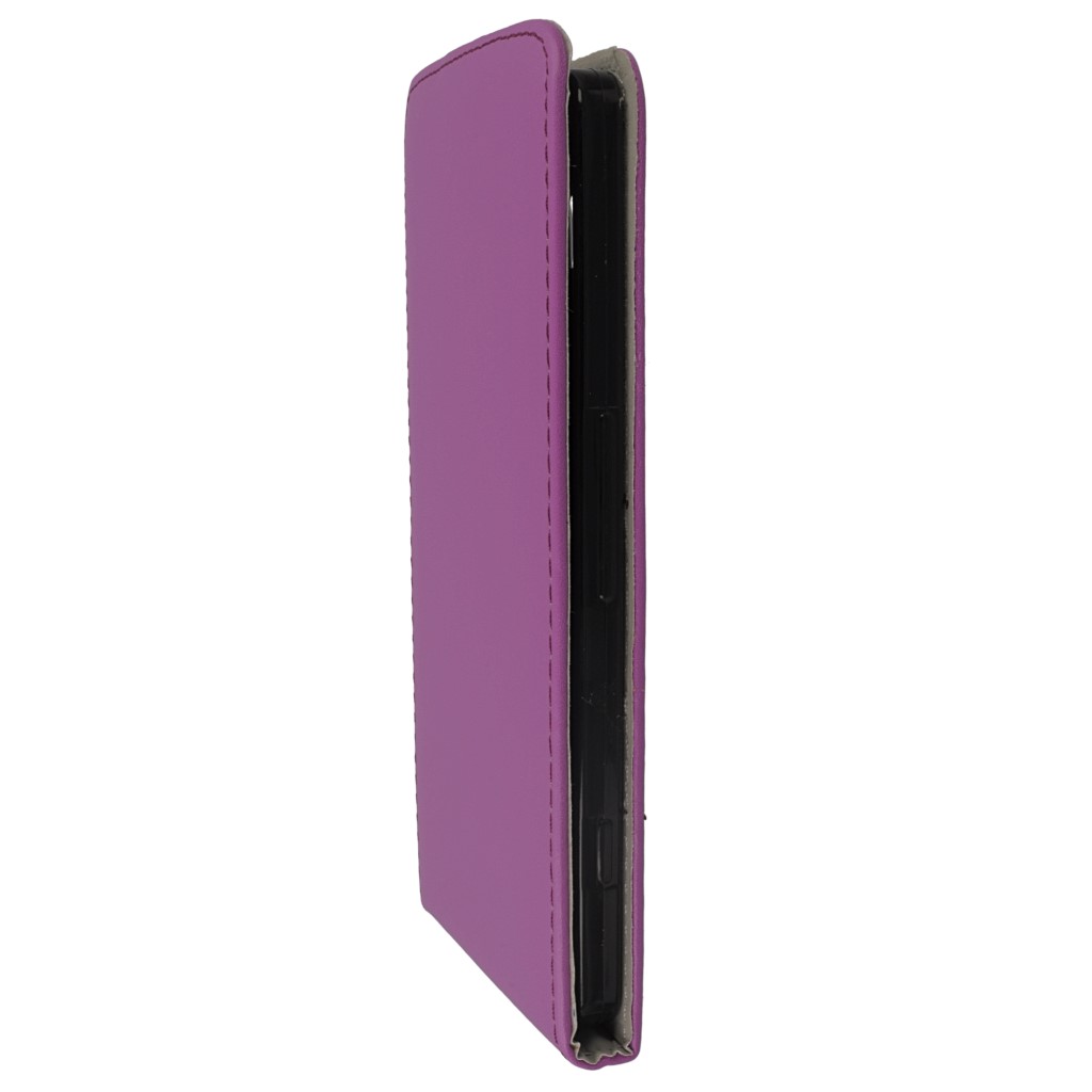 Pokrowiec z klapk na magnes Prestige Slim Flexi fioletowy Microsoft Lumia 950 XL / 6