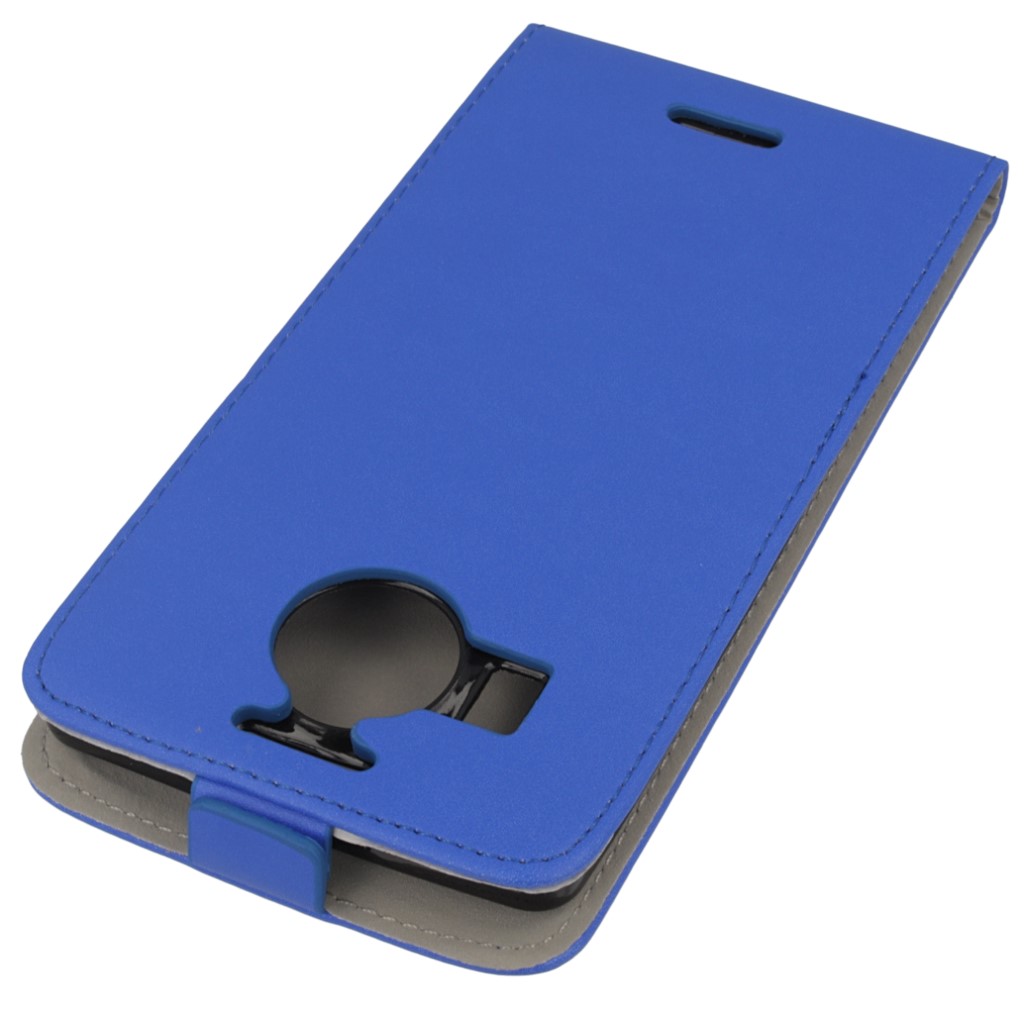 Pokrowiec z klapk na magnes Prestige Slim Flexi  niebieski Microsoft Lumia 950 XL / 4