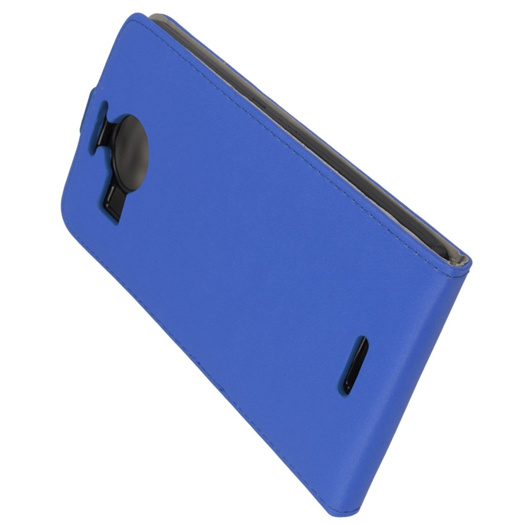 Pokrowiec z klapk na magnes Prestige Slim Flexi  niebieski Microsoft Lumia 950 XL / 5