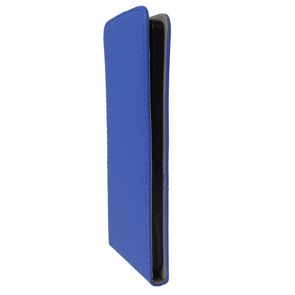 Pokrowiec z klapk na magnes Prestige Slim Flexi  niebieski Microsoft Lumia 950 XL / 6