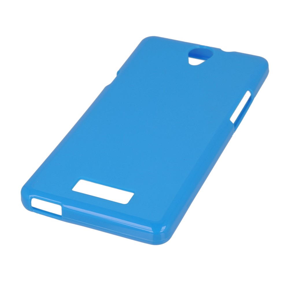 Pokrowiec oryginalne silikonowe etui BACK CASE niebieskie myPhone Cube