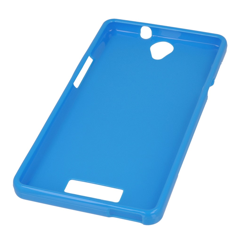 Pokrowiec oryginalne silikonowe etui BACK CASE niebieskie myPhone Cube / 3