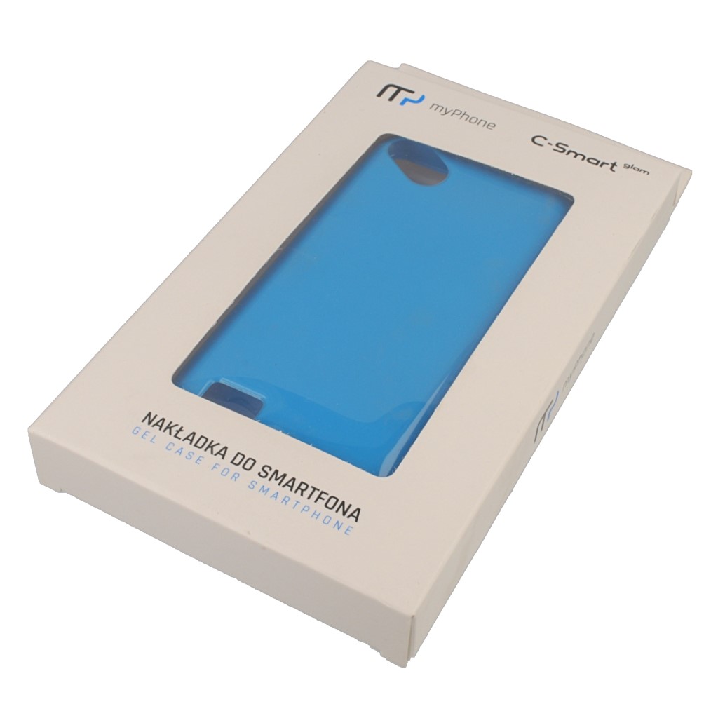 Pokrowiec silikonowe etui BACK CASE niebieskie myPhone C-Smart Glam / 7