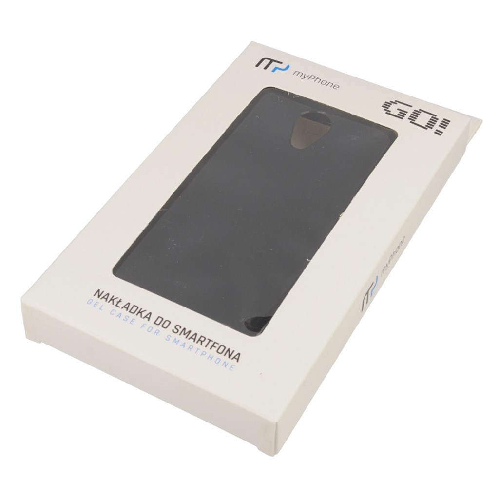 Pokrowiec oryginalne GO! silikonowe etui BACK CASE czarne myPhone GO! / 8